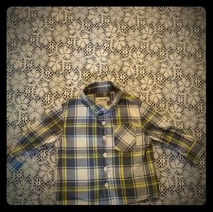 CHEROKEE BABY BOYS PLAID BUTTON DOWN SHIRT